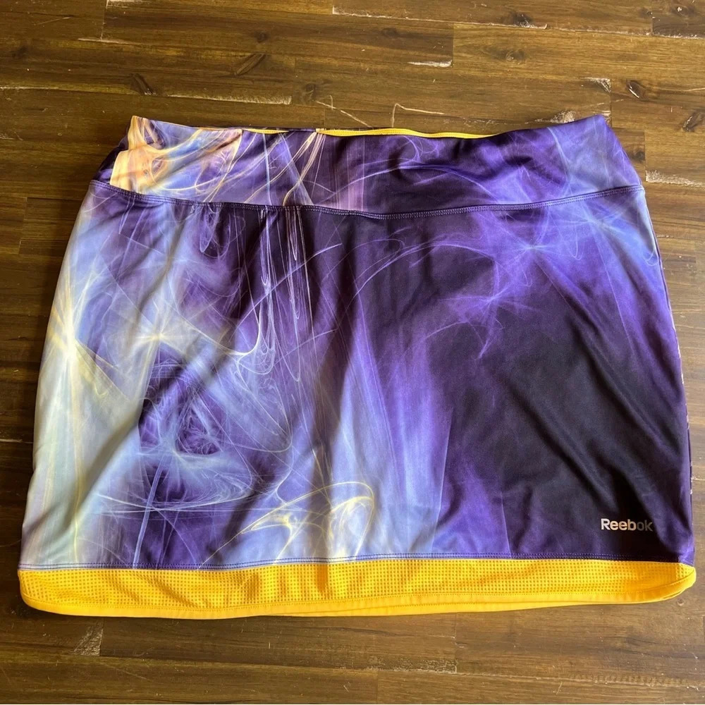 Reebok Skort Lined Skirts Shorts Tennis Running Mini Purple Yellow Plus Lakers